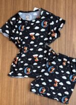 Pijama em Suede Estampado – Short e Blusa de Manguinha - Imagem 3